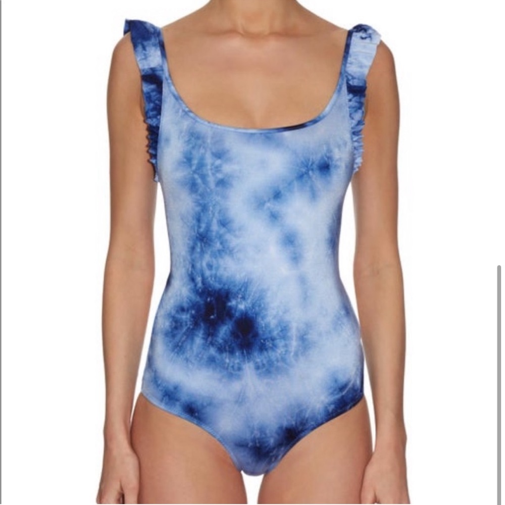 Made by Dawn Ruffle one piece swimsuit